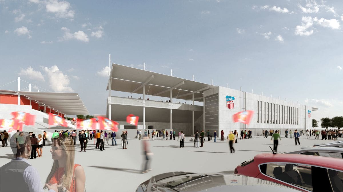 "Visualisierung Fußballstadion"/Christian Schwartz/3ds Max, Mental Ray, Poser/Deutschland