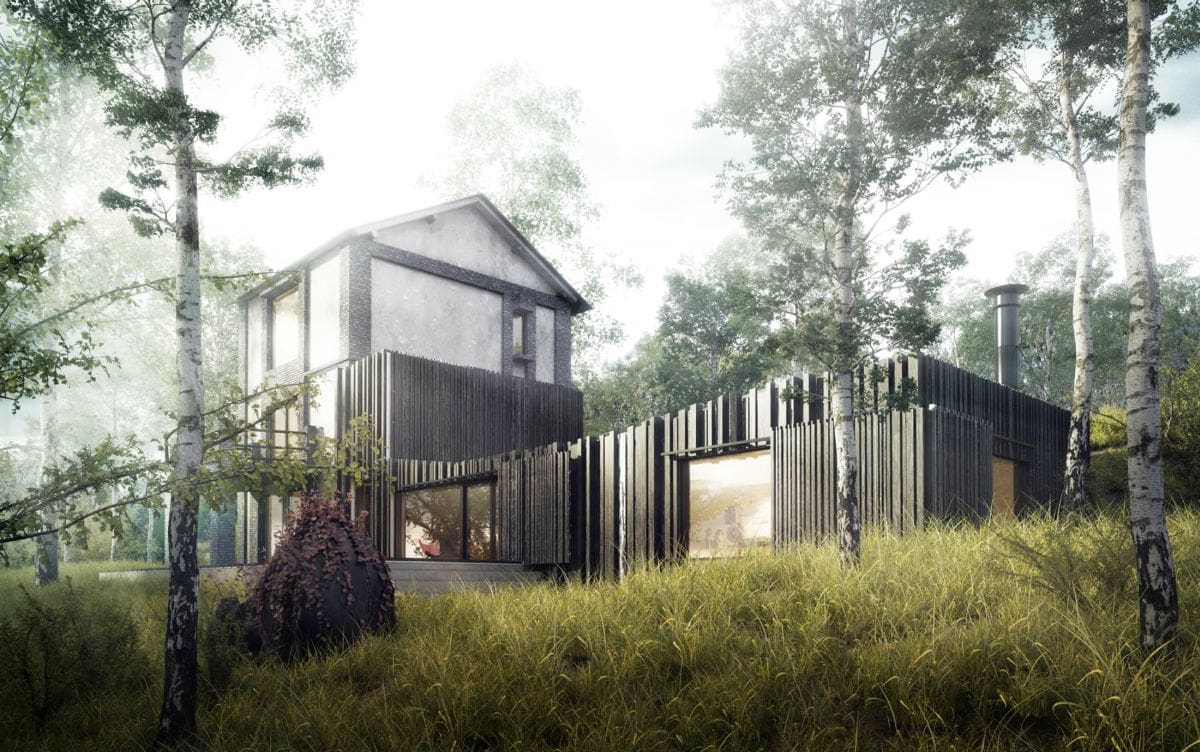 "Black Wood House"/ Nic Nguyen, Nguyen Thanh Vich/3ds Max, V-Ray/Vietnam