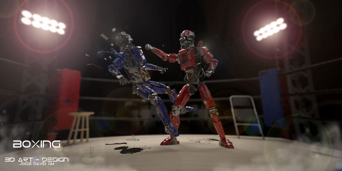 "Elisyum Droids - Boxing"/Jose David Giraldo Mosquera/3ds Max, Rhinoceros, V-Ray/Kolumbien