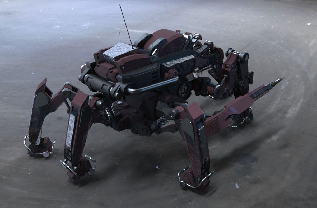 "Mech Named Lover_Back View"/Jessica TC Lee/Photoshop, KeyShot/USA