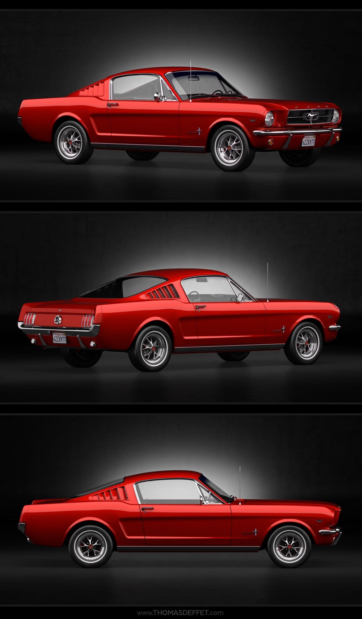 "1965 Ford Mustang Fastback"/Thomas Deffet/3ds Max, V-Ray/Belgien