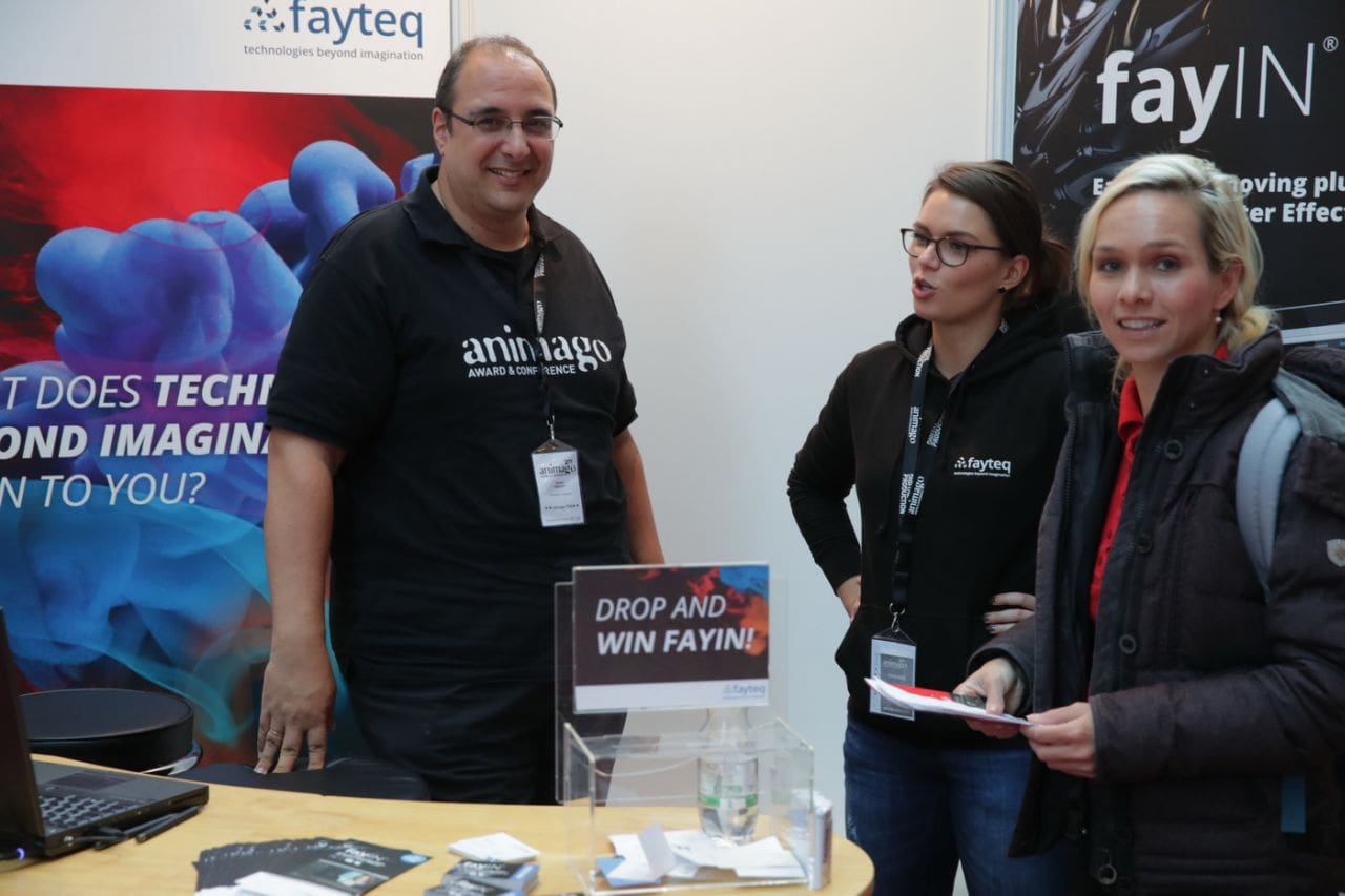 Fayteq (links: animago-Organisator Günter Hagedorn, rechts Moderatorin Ilka Groenewold )