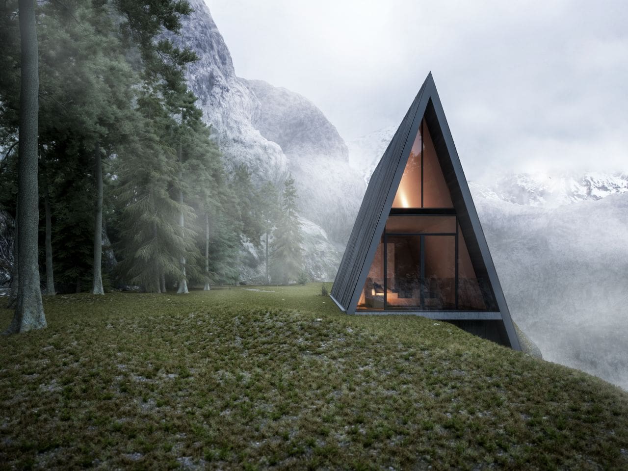 Triangle Cliff House, Artists: Matthias Arndt , Auftraggeber: lichtecht GmbH, Software: 3ds Max, V-Ray