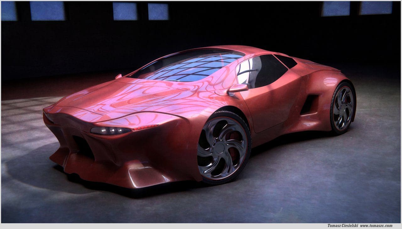 "Concept Car-E-con", von Tomasz Ciesielski aus Irland, gestaltet mit Blender