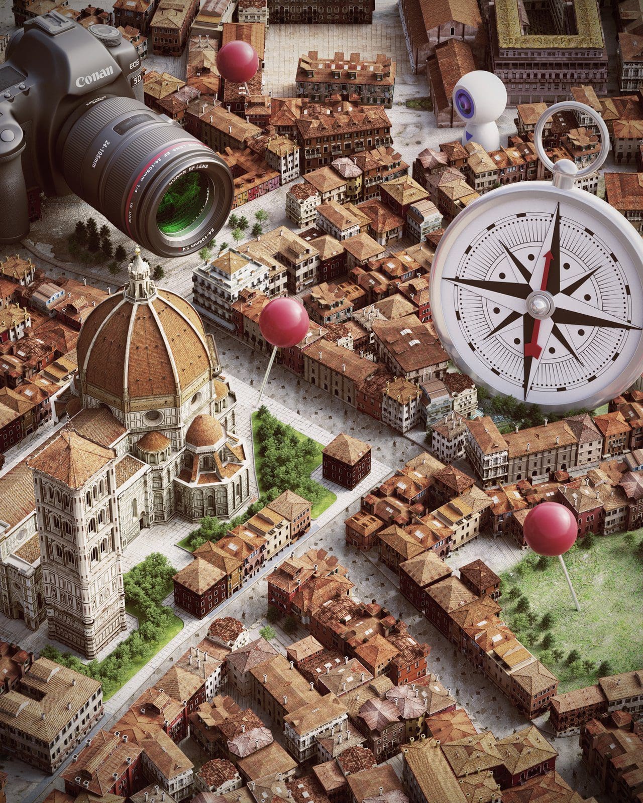 "3d travel map", von Yoo Jae Chang aus Korea, gestaltet mit 3ds Max