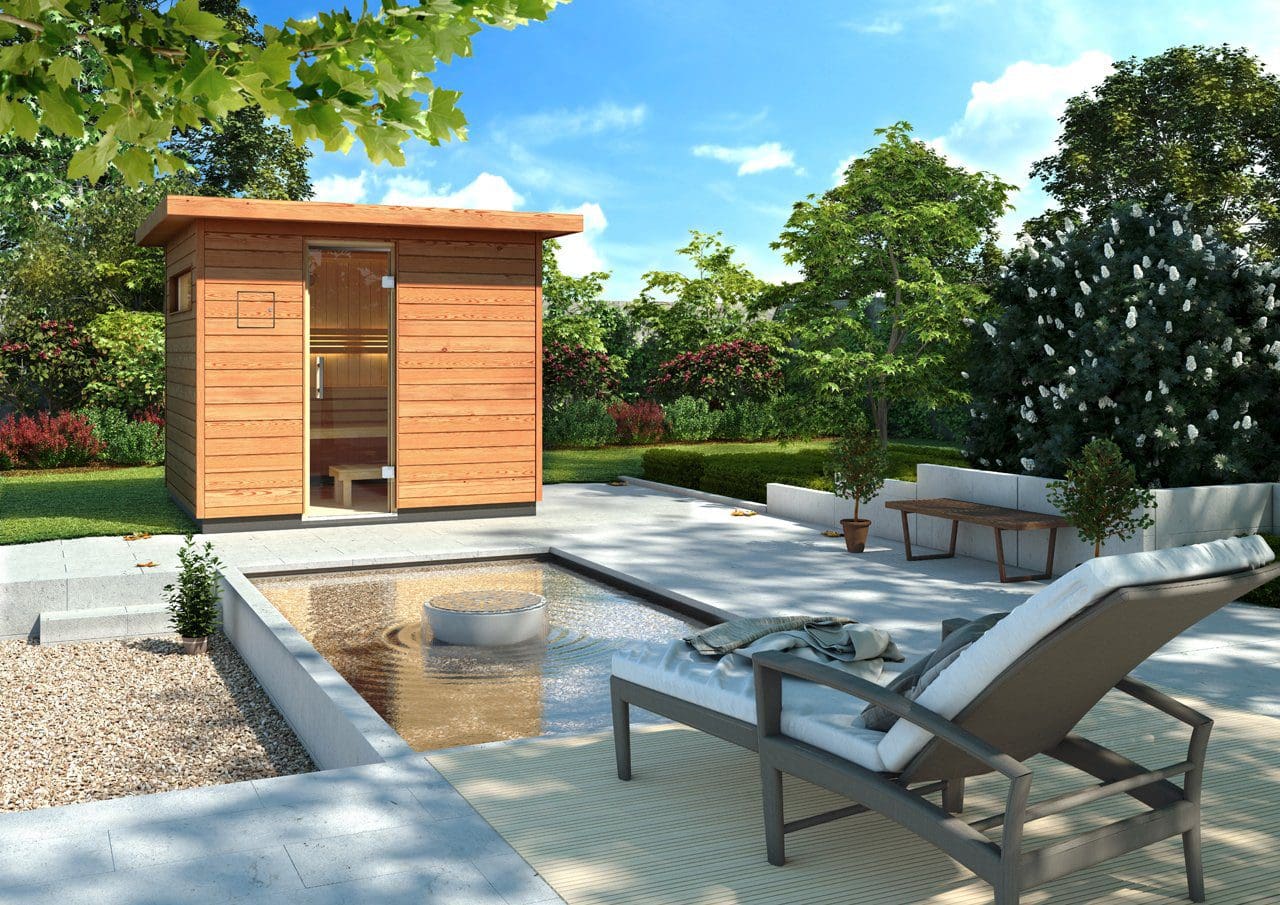 "Garten mit Sauna", von Björn Kolkenbrock aus Deutschland, gestaltet mit 3ds May, Maya & VRay