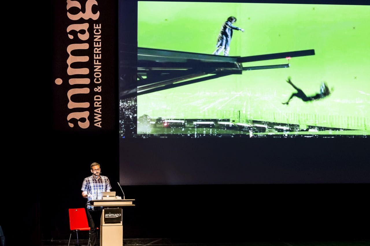 Christian Deiss von Scanline VFX mit dem Vortrag "Creating Cities for "Guardians of the Galaxy Vol. 2" and "Power Rangers"", gesponsert von Esri