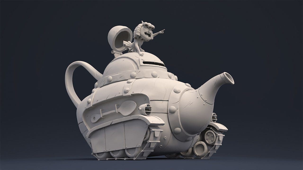 Model by Brice Laville. Concept by Tom Robinson - RenderMan “Rolling Teapot" Art Challenge