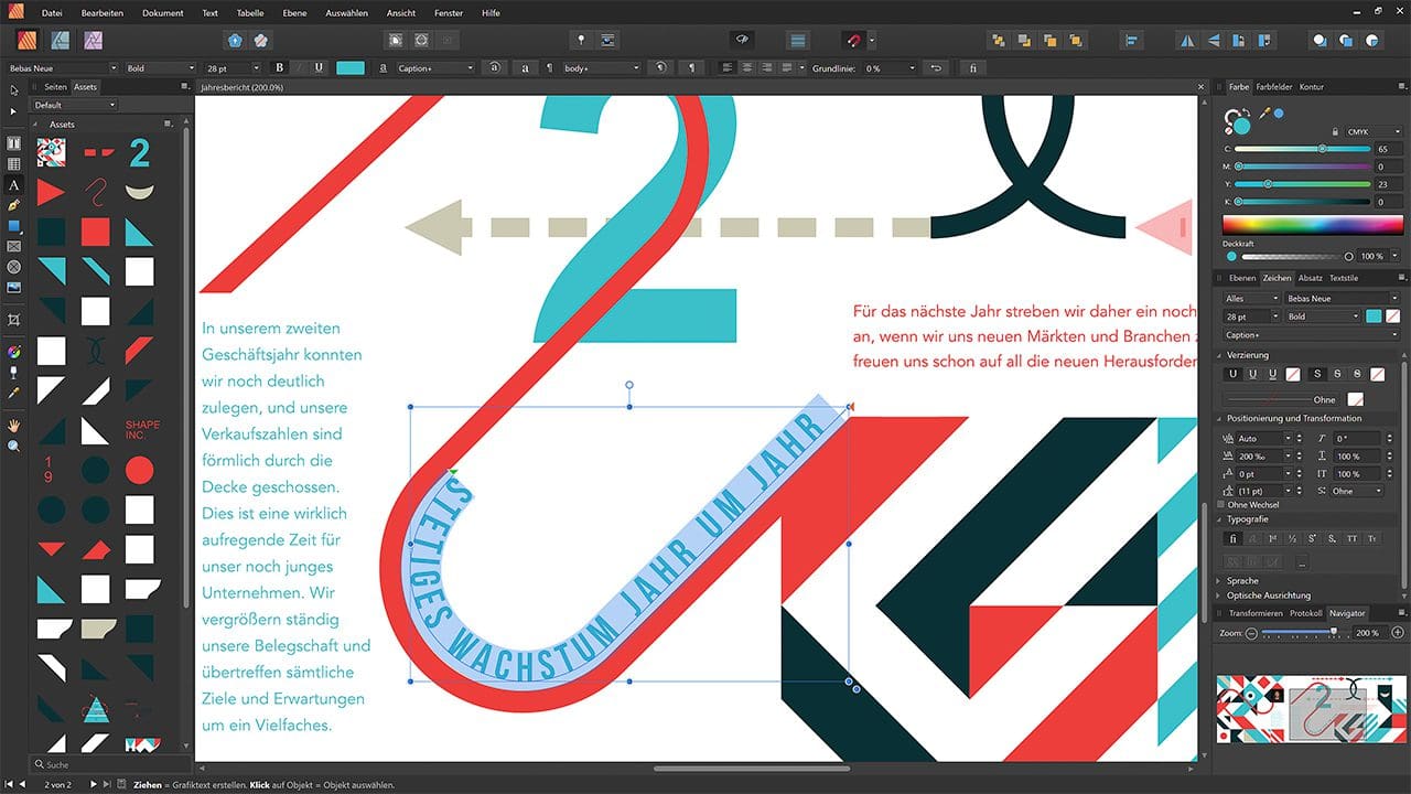 DE - Windows - Affinity Publisher - Text on a path