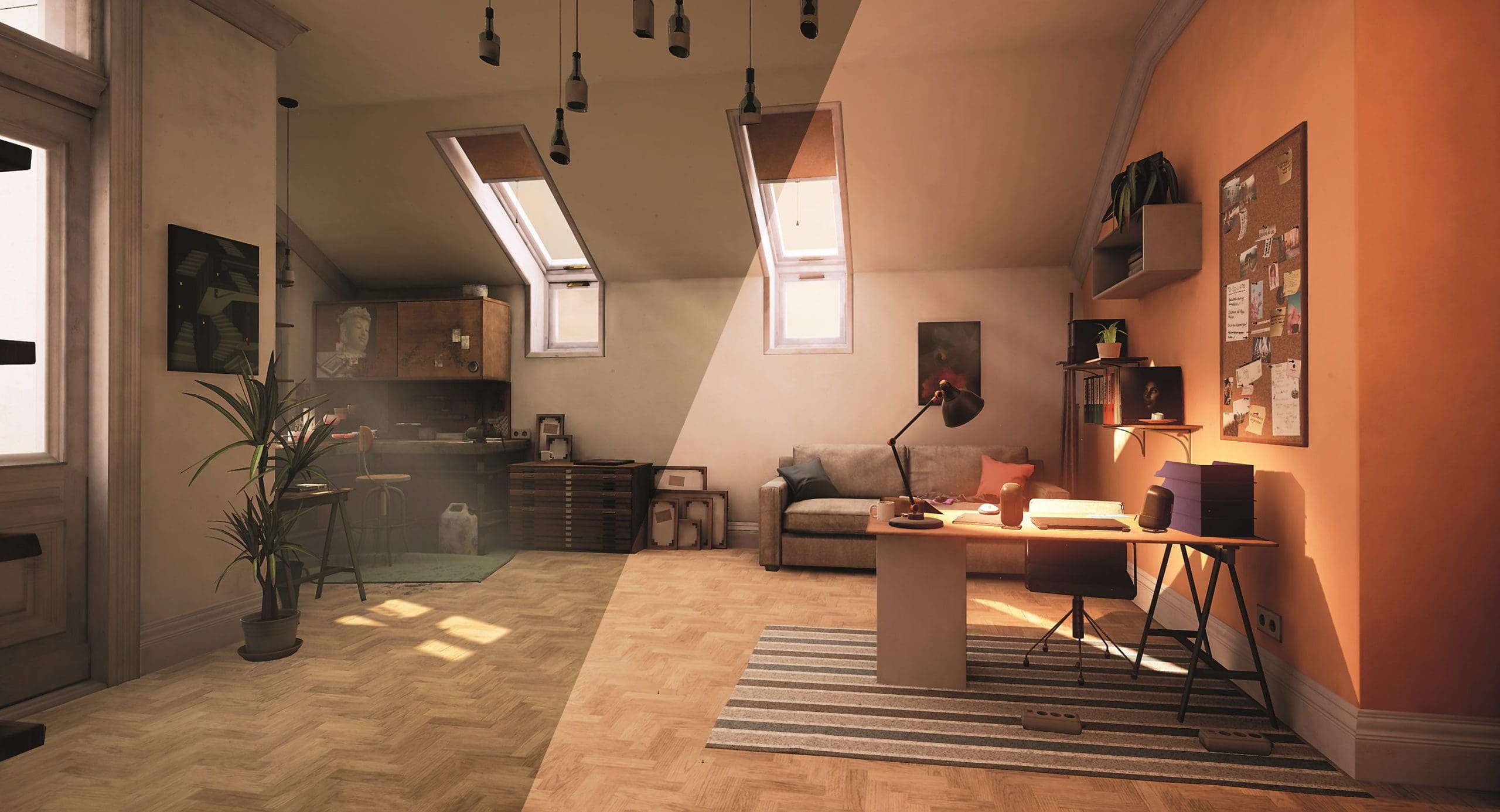 Abb. 22: Vergleich vor und nach dem Postprocessing