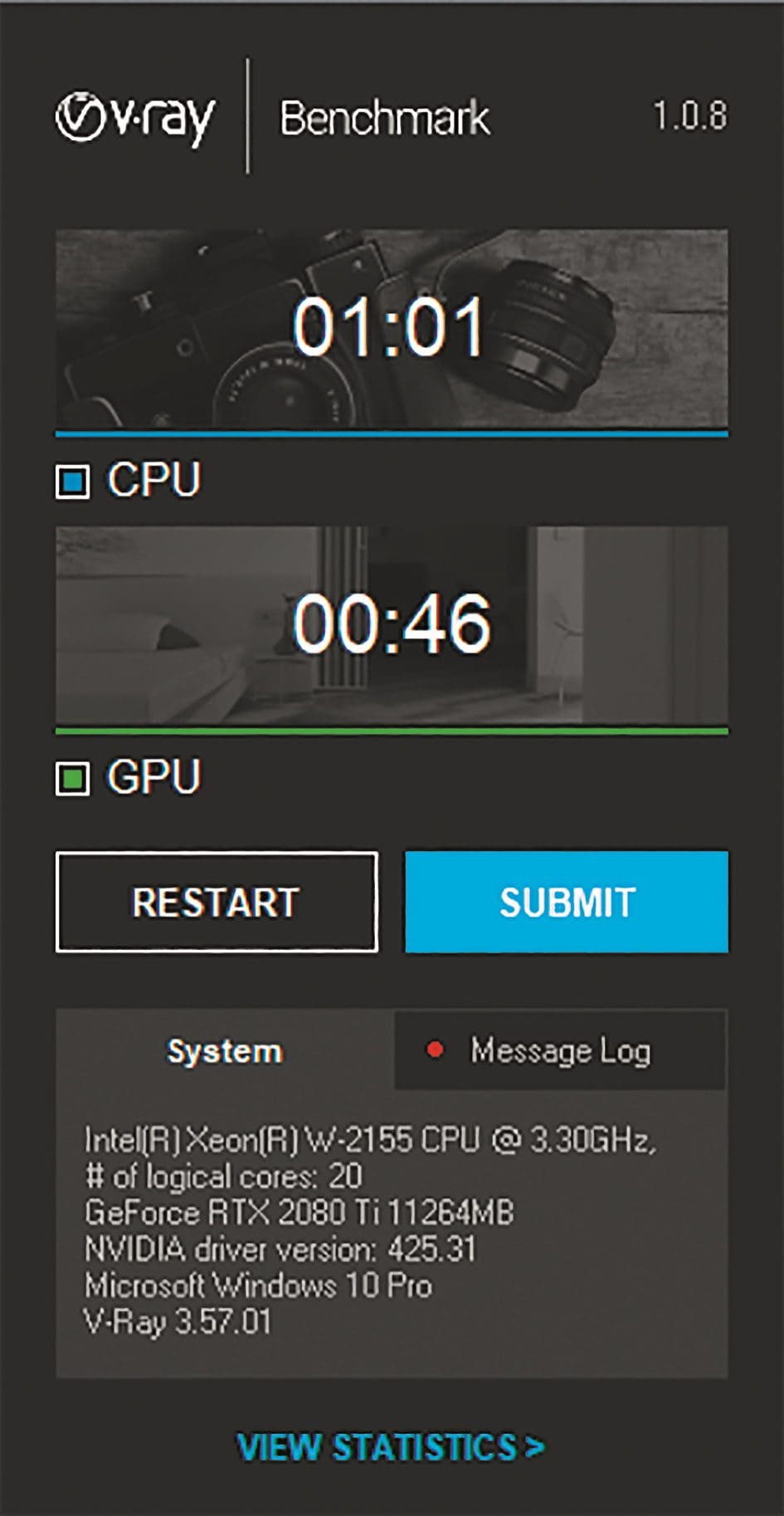 Die Animate X2 Advanced überzeugt auch beim V-Ray-Rendertest.