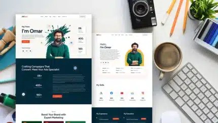 Portfolio - AdGuru – Digital Marketer & Freelancer Portfolio Elementor Template
