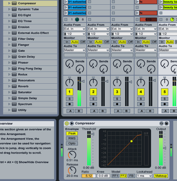 processors using compression | Performing Using Ableton Live