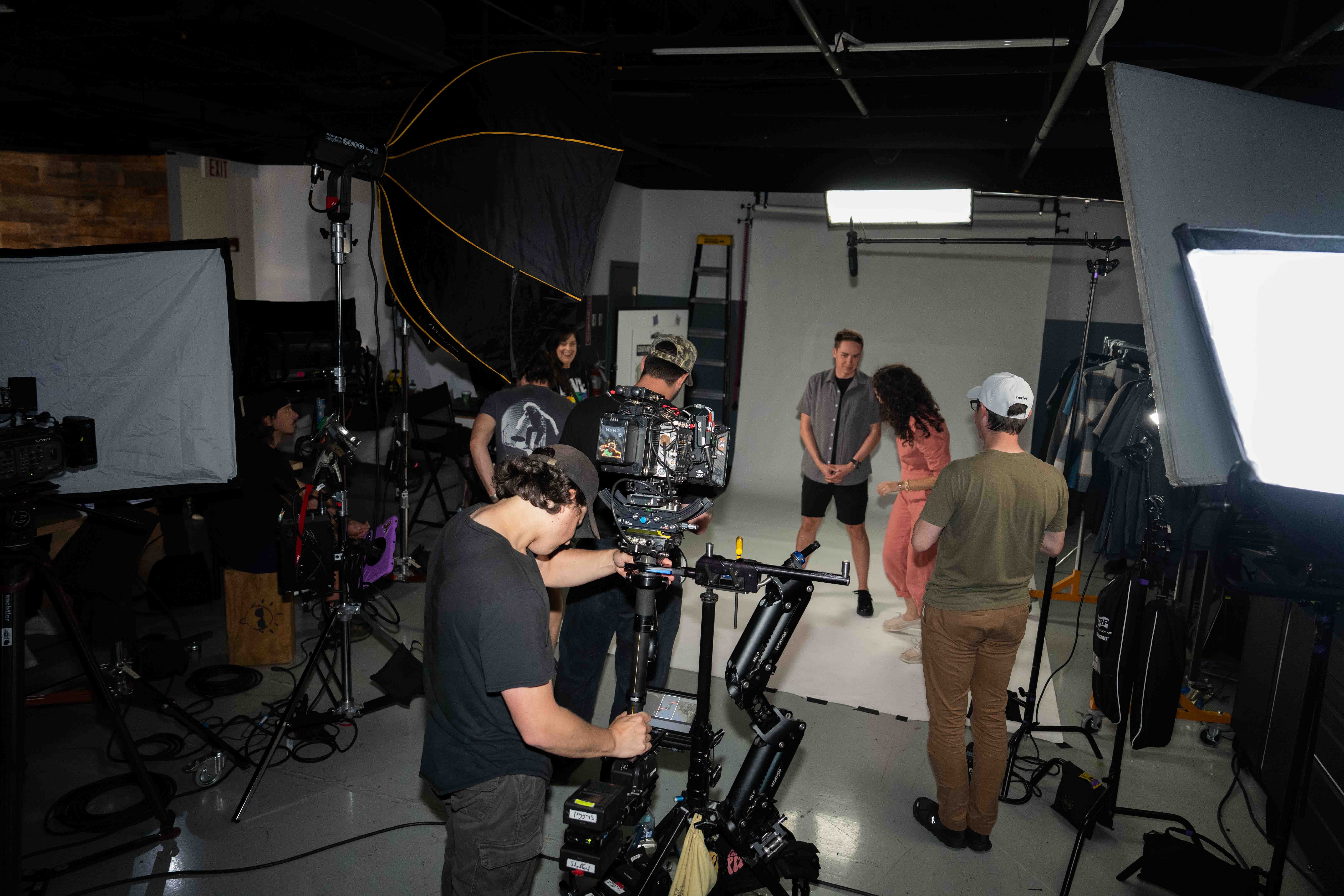 Digital Spark crew on set