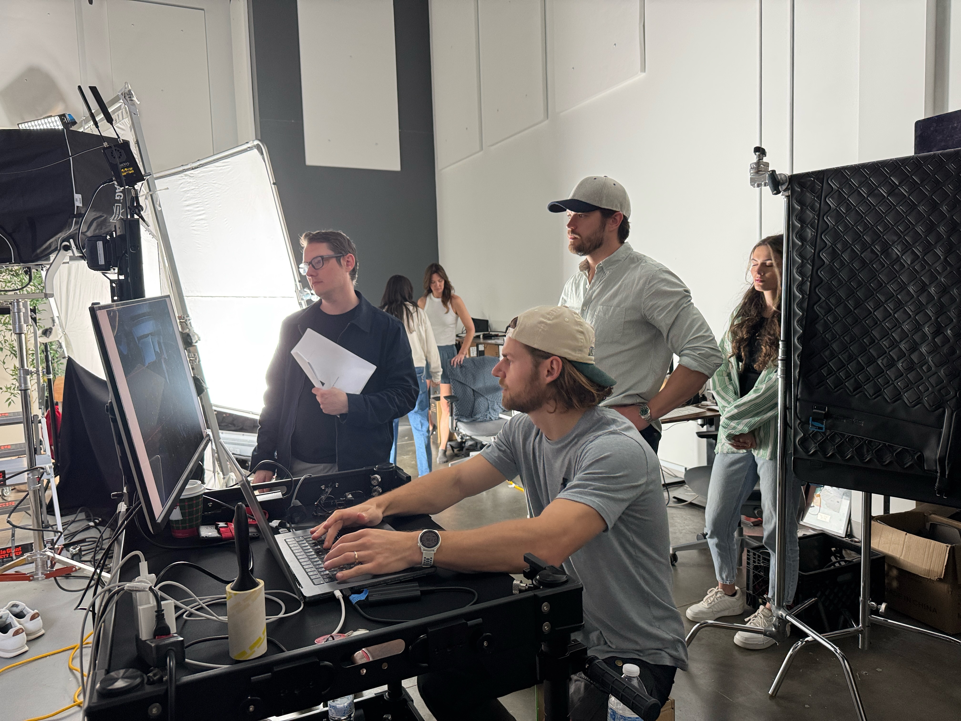 Digital Spark crew on set