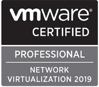 VMware Certified Professional Network Virtualization 2019 certification badge.