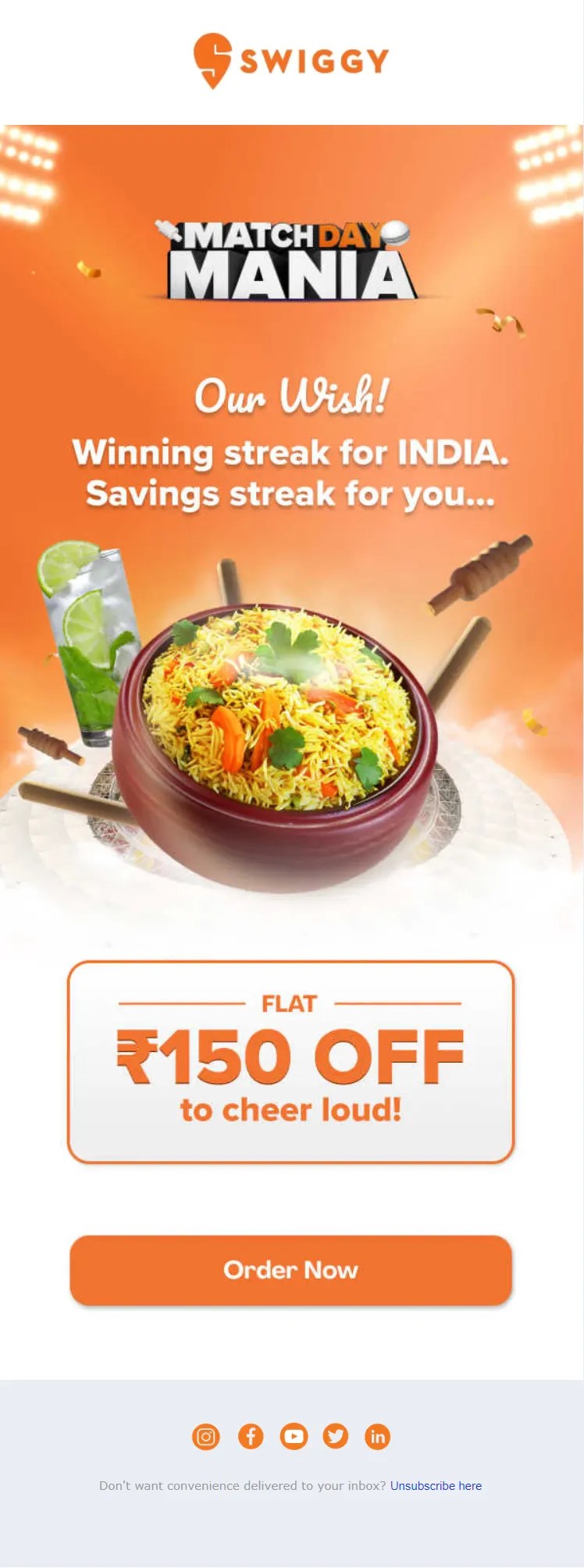 swiggy promotional emailer