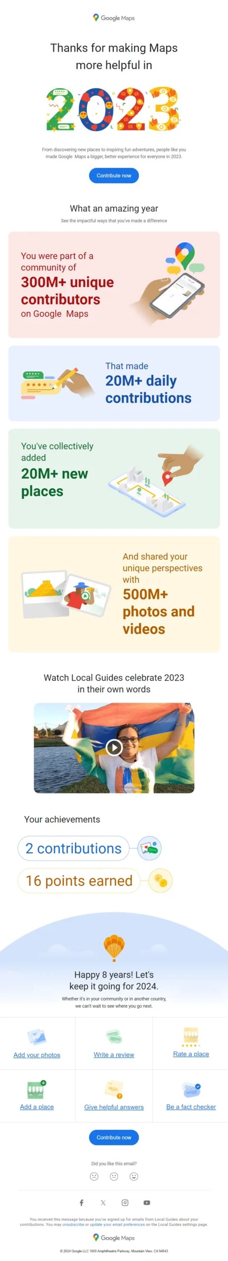 google maps - 2023 marketing email