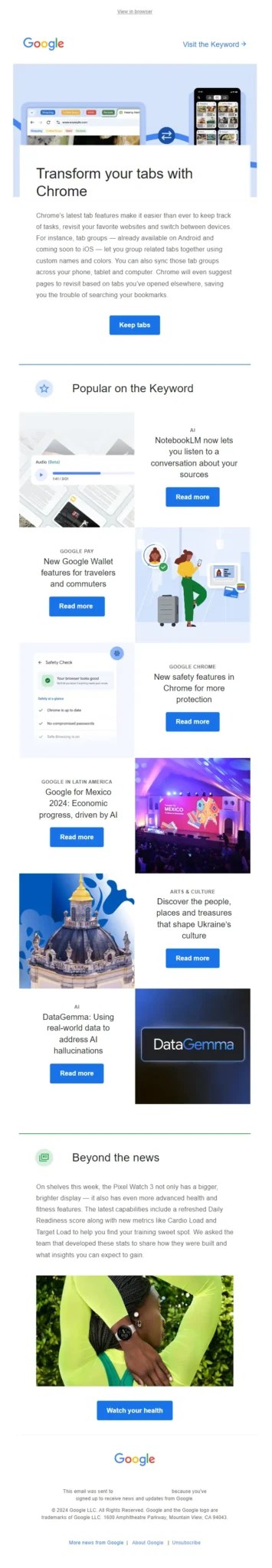 google updates email