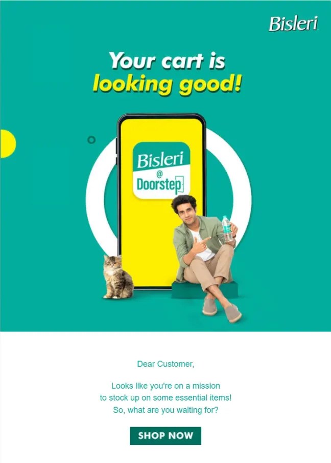 bisleri cart email