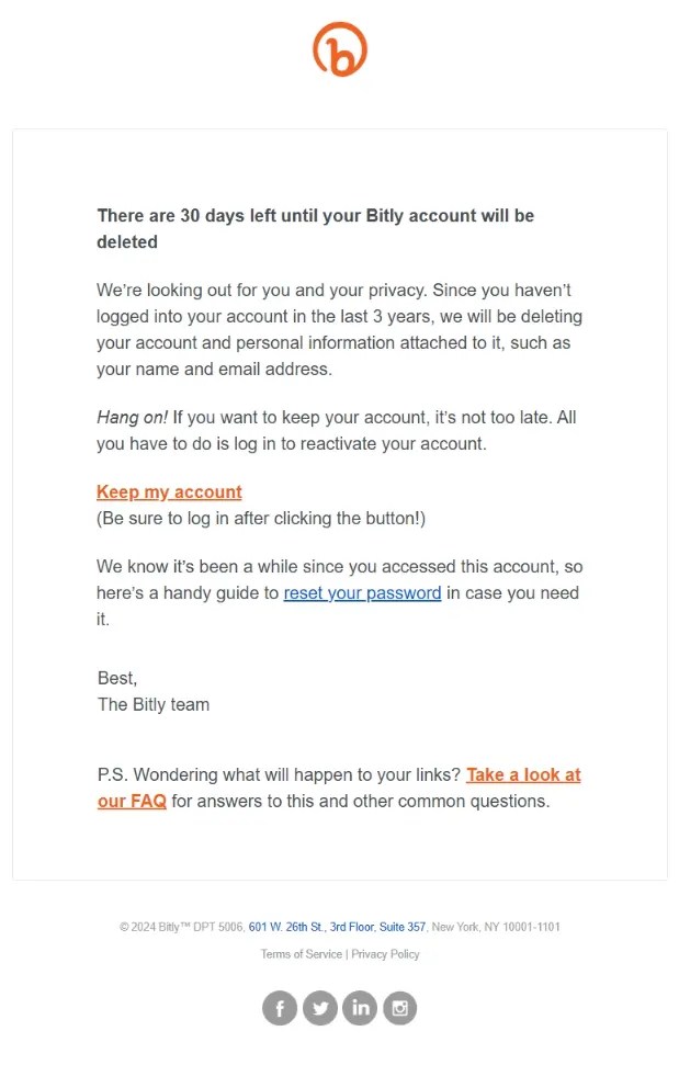 bitly account email