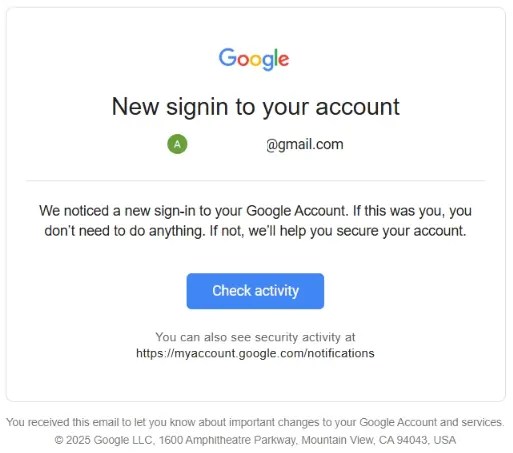 google signin email