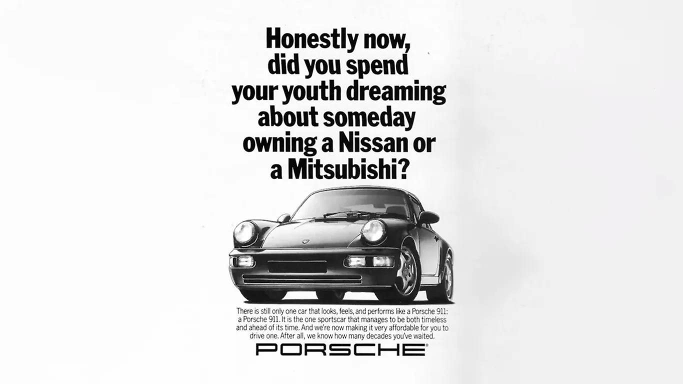 porsche print ad
