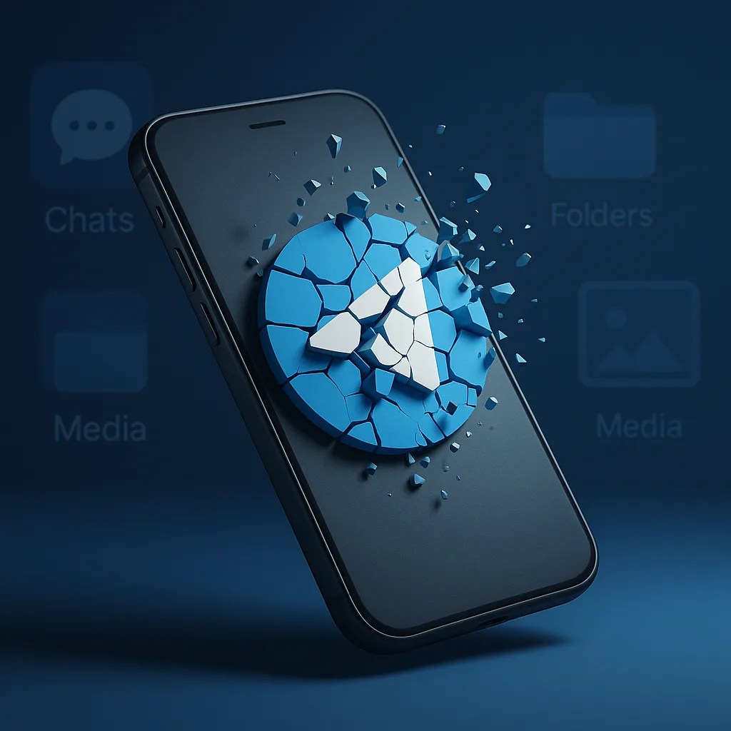 An illustration representing how to delete your telegram account