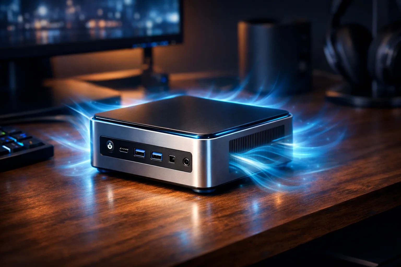 Mini PC cooling setup in a home lab environment