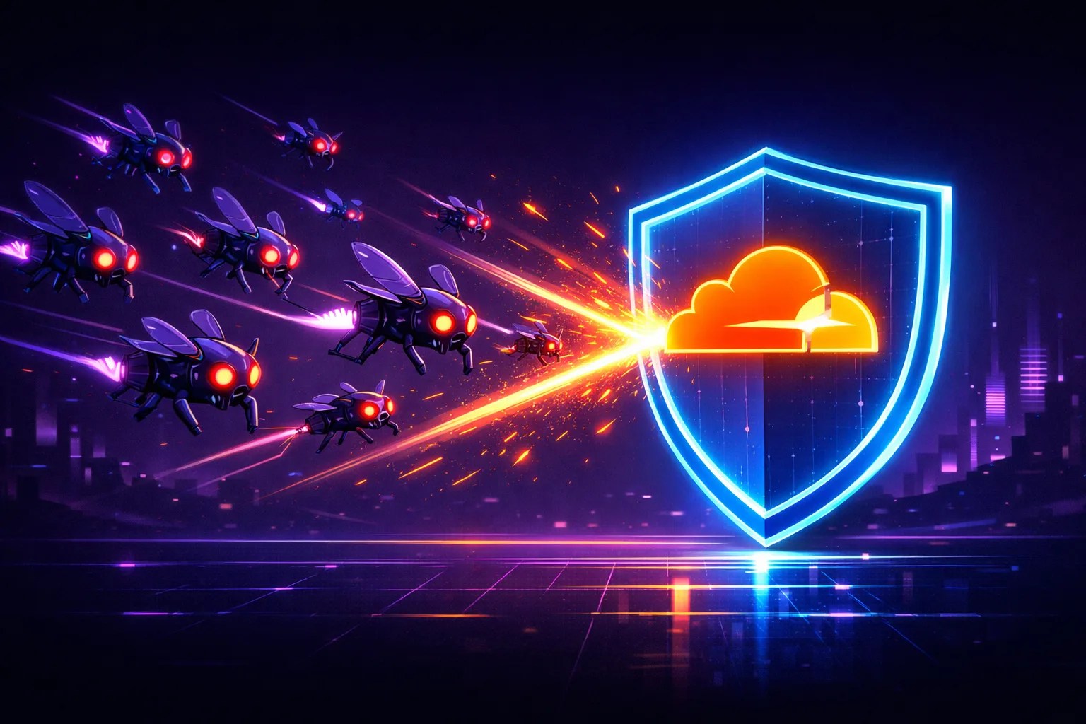 Cloudflare digital shield blocking AI bot swarm
