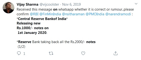 2000 note ban