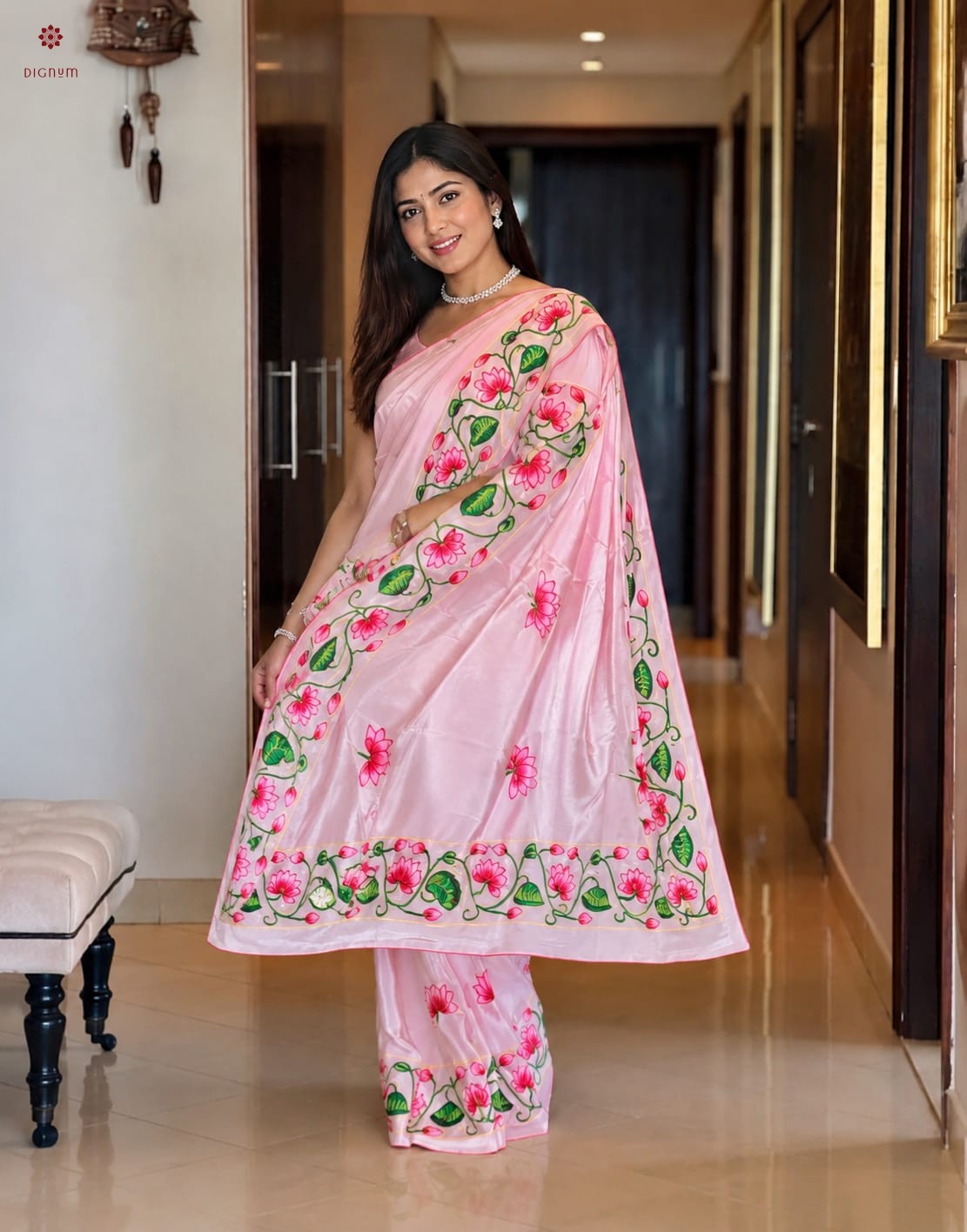 Latest Design Pink Embroidered Anarkali Suit Set