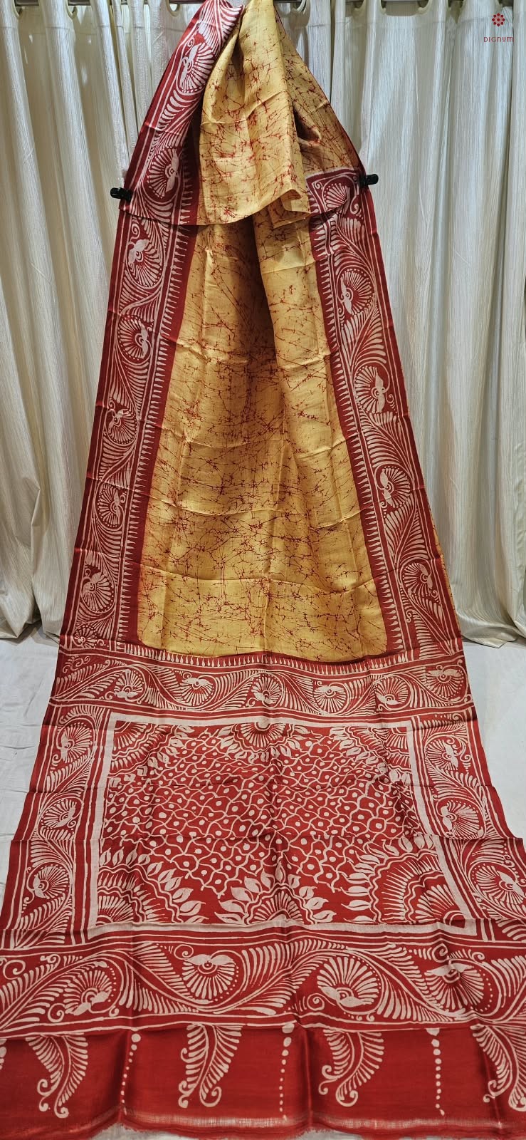 Multicolor Hand Batik Pure Mulberry Katan Silk Saree