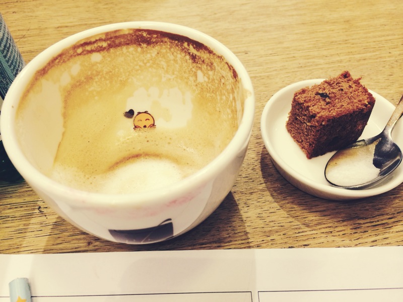 A cup of coffee on a cold day