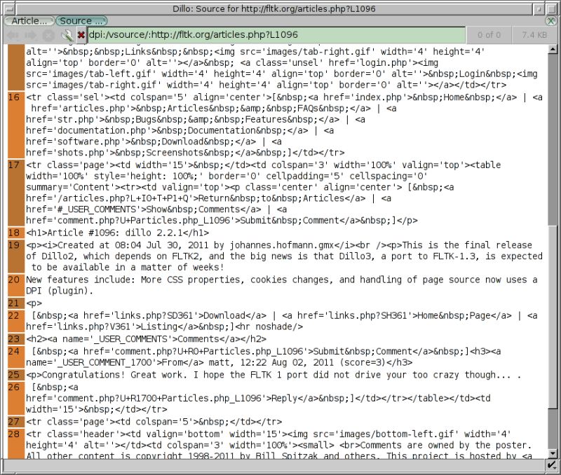 Dillo Web Browser Screenshots - Minimal Designs - Perfect Full HD Collection