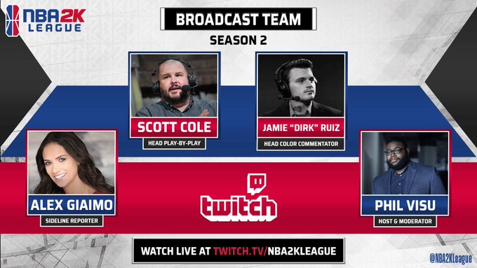 NBA 2K League Reveals Broadcast Team for Season Two