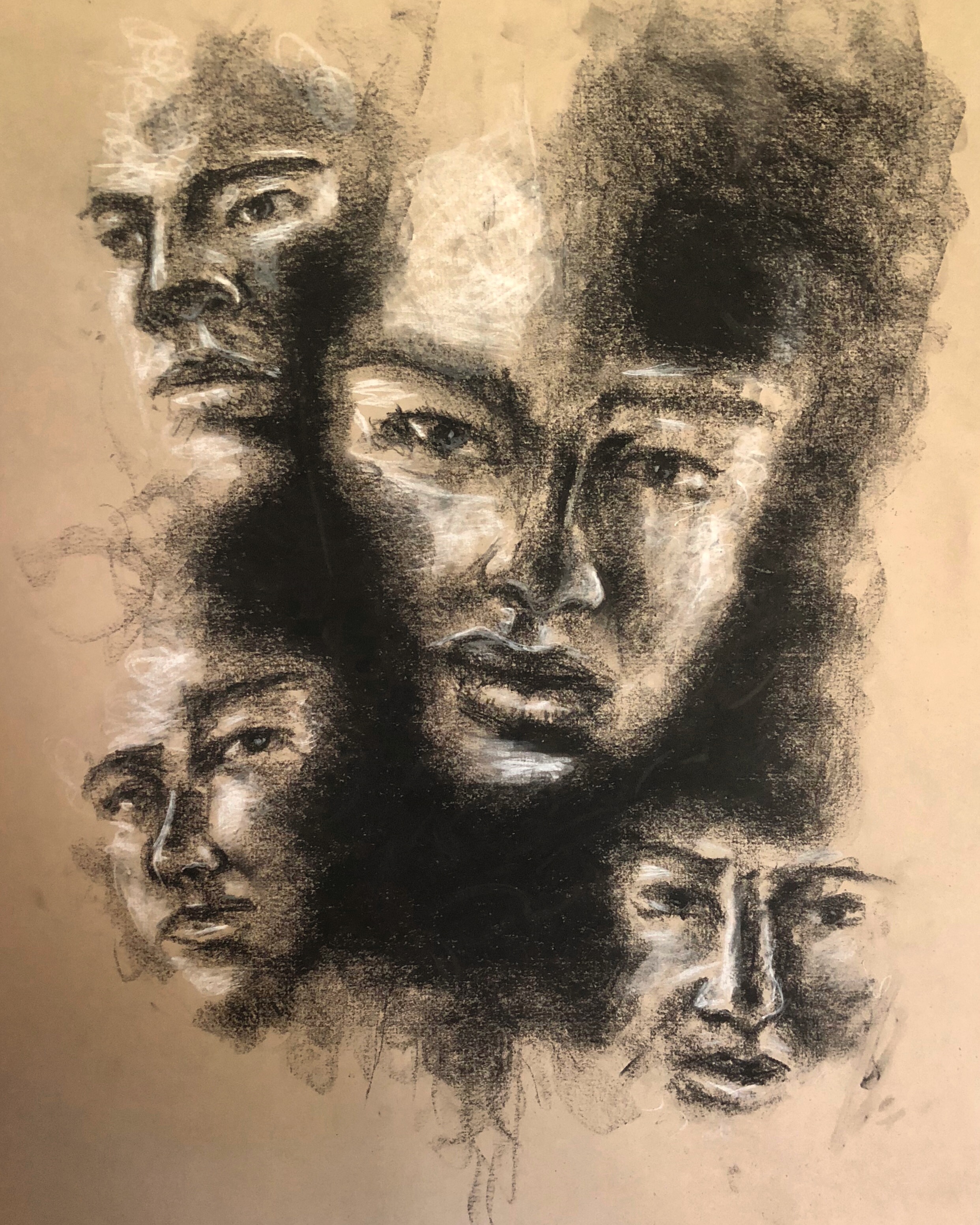 Mood Swings(2018) Medium: Conté on paper
