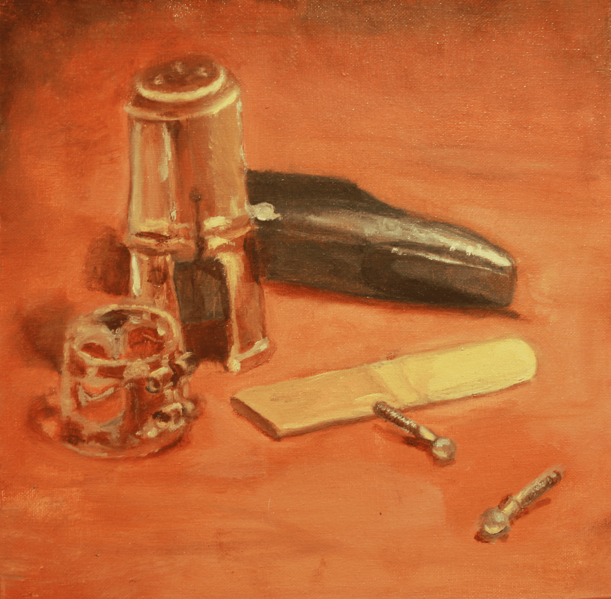 Disconnected Mouthpiece (2020) Medium: Oil on canvas 12x12