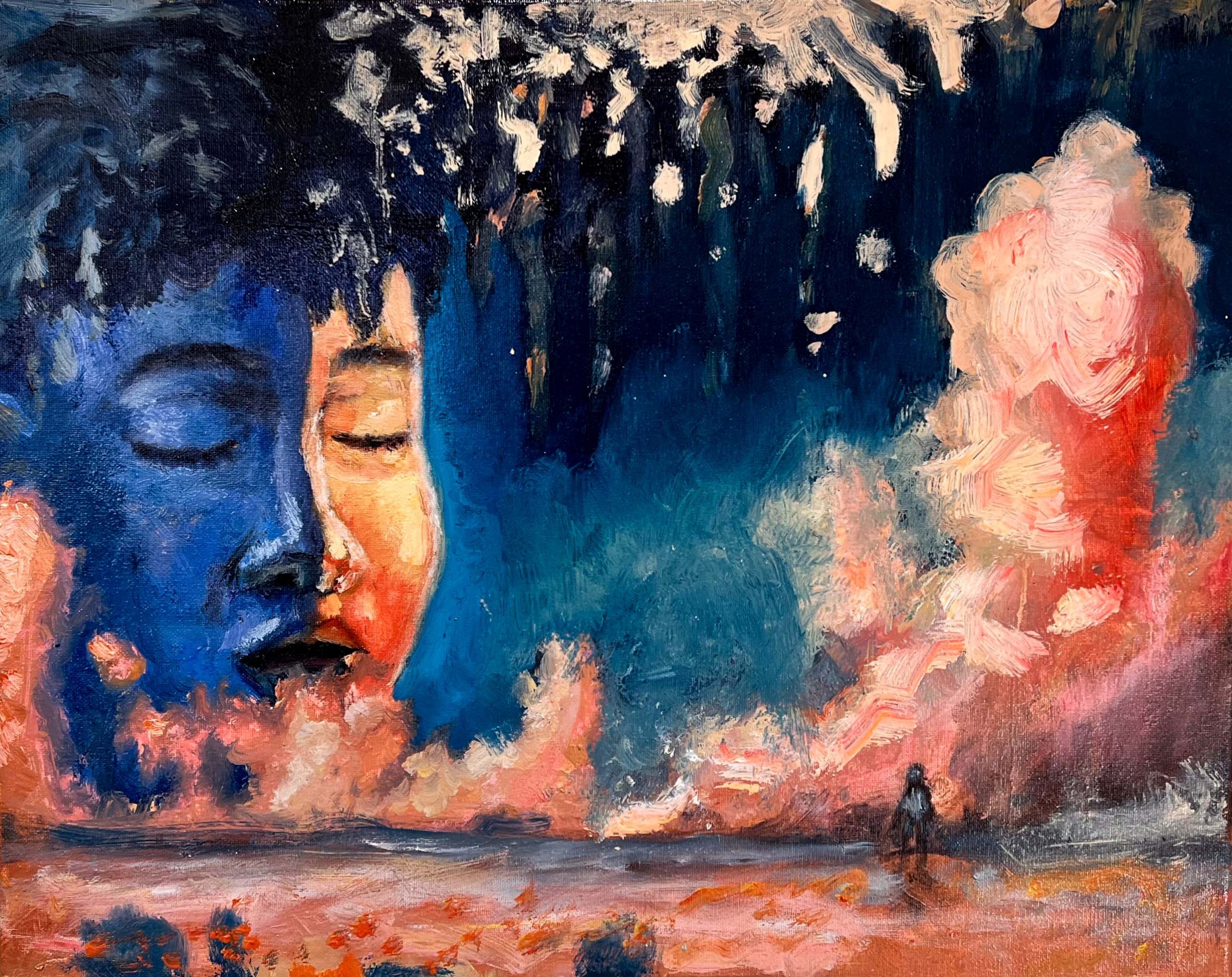 'Exhale'(2022) Oil on canvas 20”x 16”