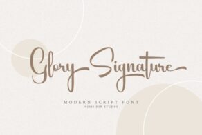 Product image of Glory Signature – Modern Script Font