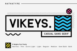 Product image of Vikeys – Casual Sans Serif Font Family