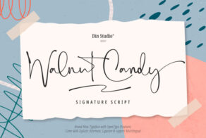 Product image of Walnut Candy – Handwritten Signature Script Font