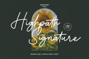 Product image of Highpath Signature – Monoline Signature Font