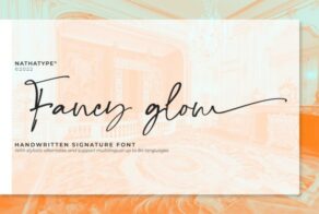 Product image of Fancy Glow – Handwritten Signature Font