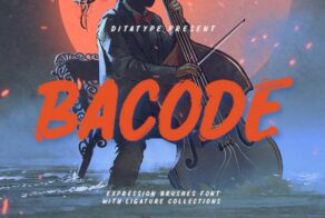 Product image of Bacode – Textured Brush Font