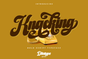 Product image of Knacking – Bold Vintage Script Font