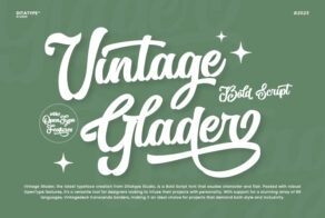Product image of Vintage Glader – Bold Vintage Script Font