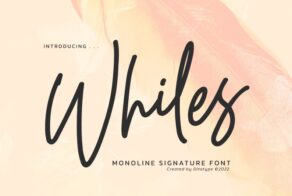 Product image of Whiles – Monoline Signature Font