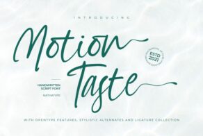 Product image of Motion Taste – Handwritten Script Font