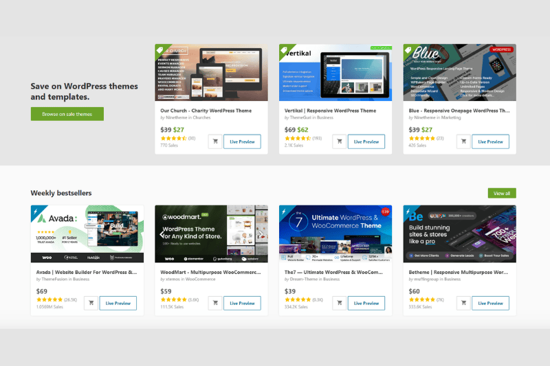 Elementor template kits